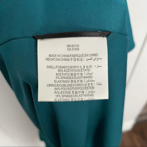 BCBGMaxAzria Teal Gown size XS - Picture 6 of 9